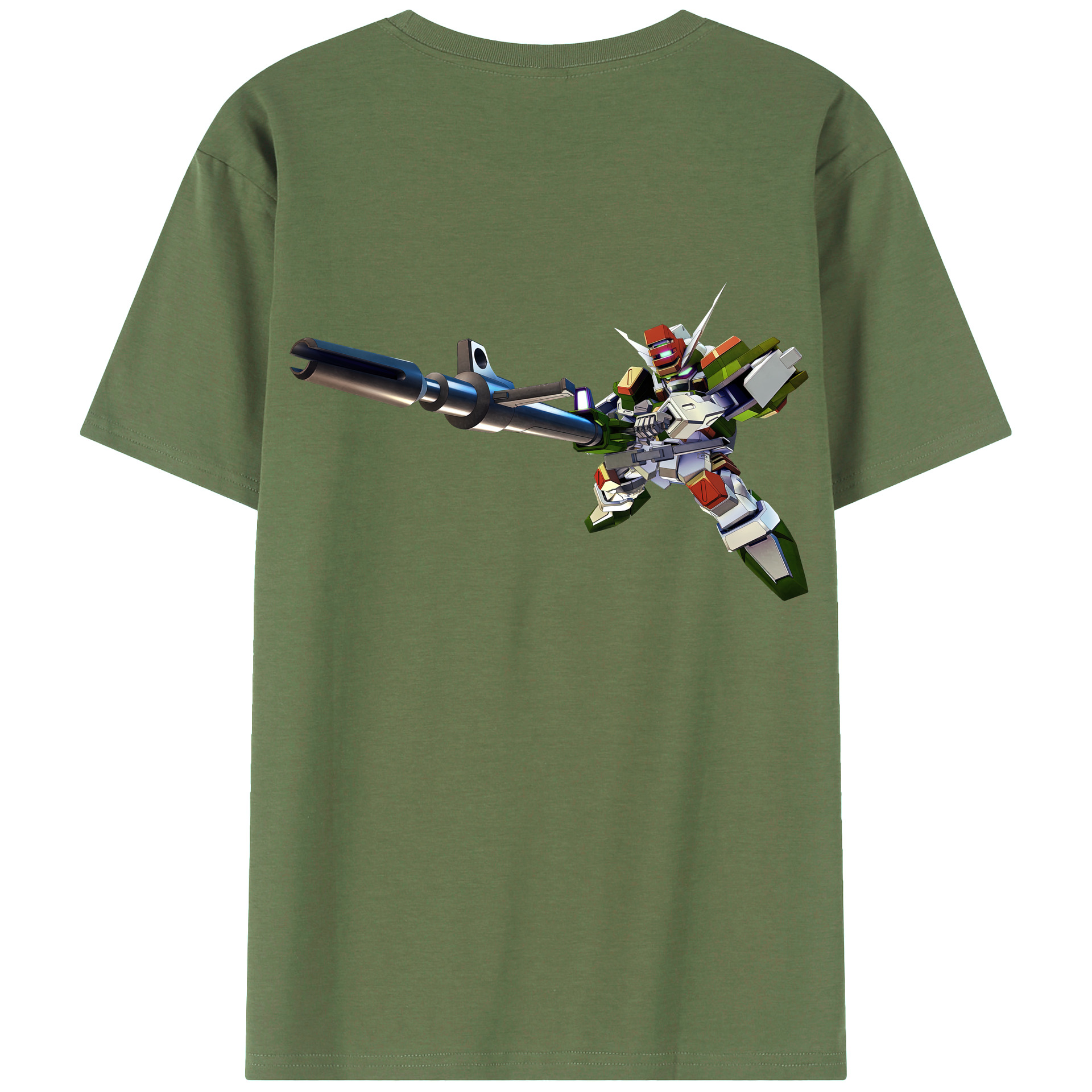 （画像用） 機動戦士ガンダム Mobile Suit Gundam 綿100％ メンズ半袖Tシャツ（バックプリント） 通気性
